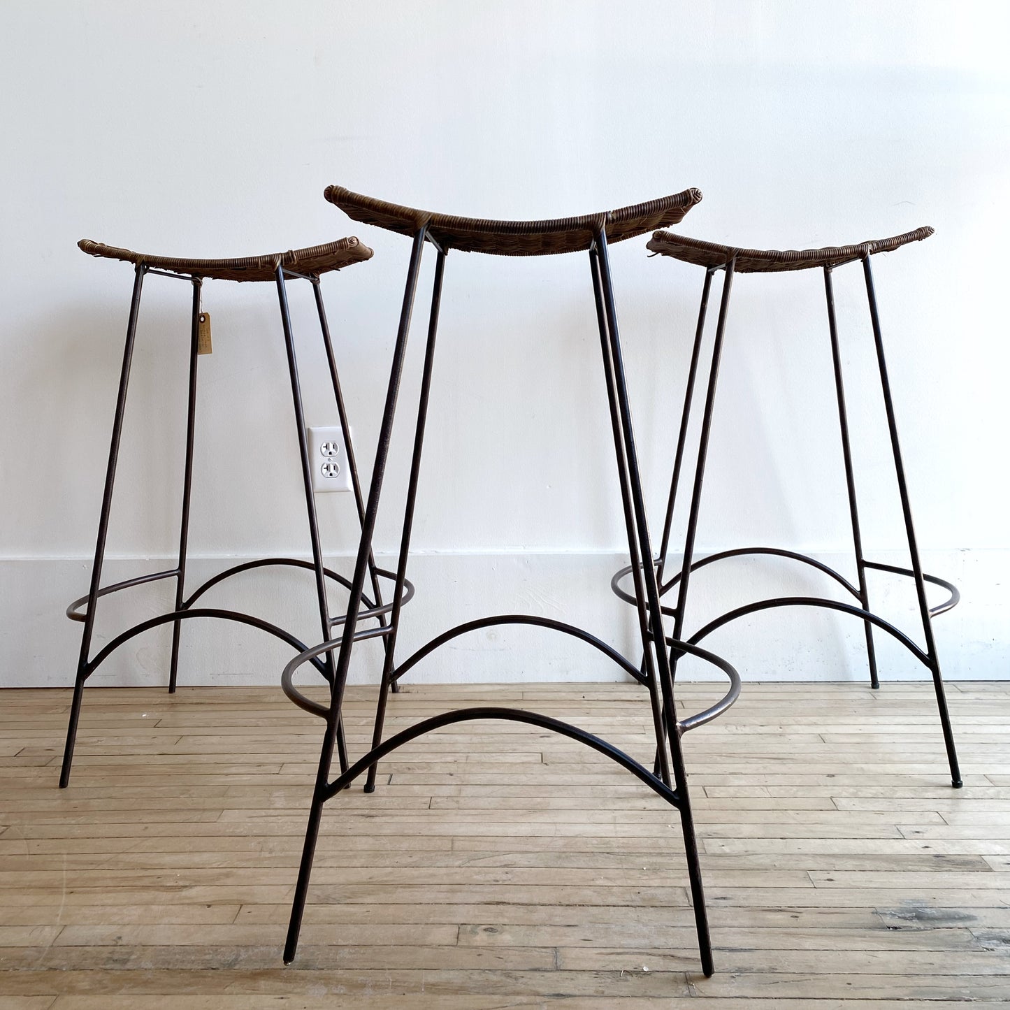S/3 Arthur Umanoff Style Bar Stools