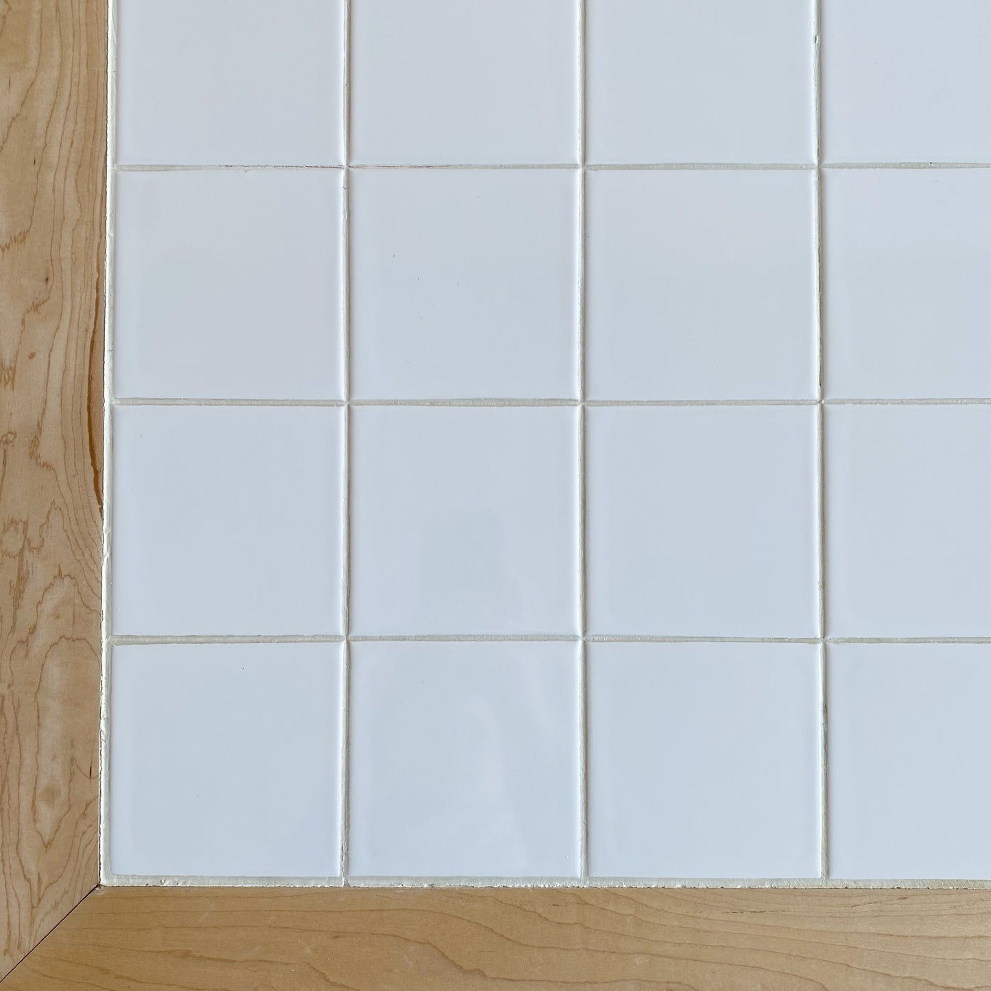 Vintage 90's Maple + White Tile Tables, Choose