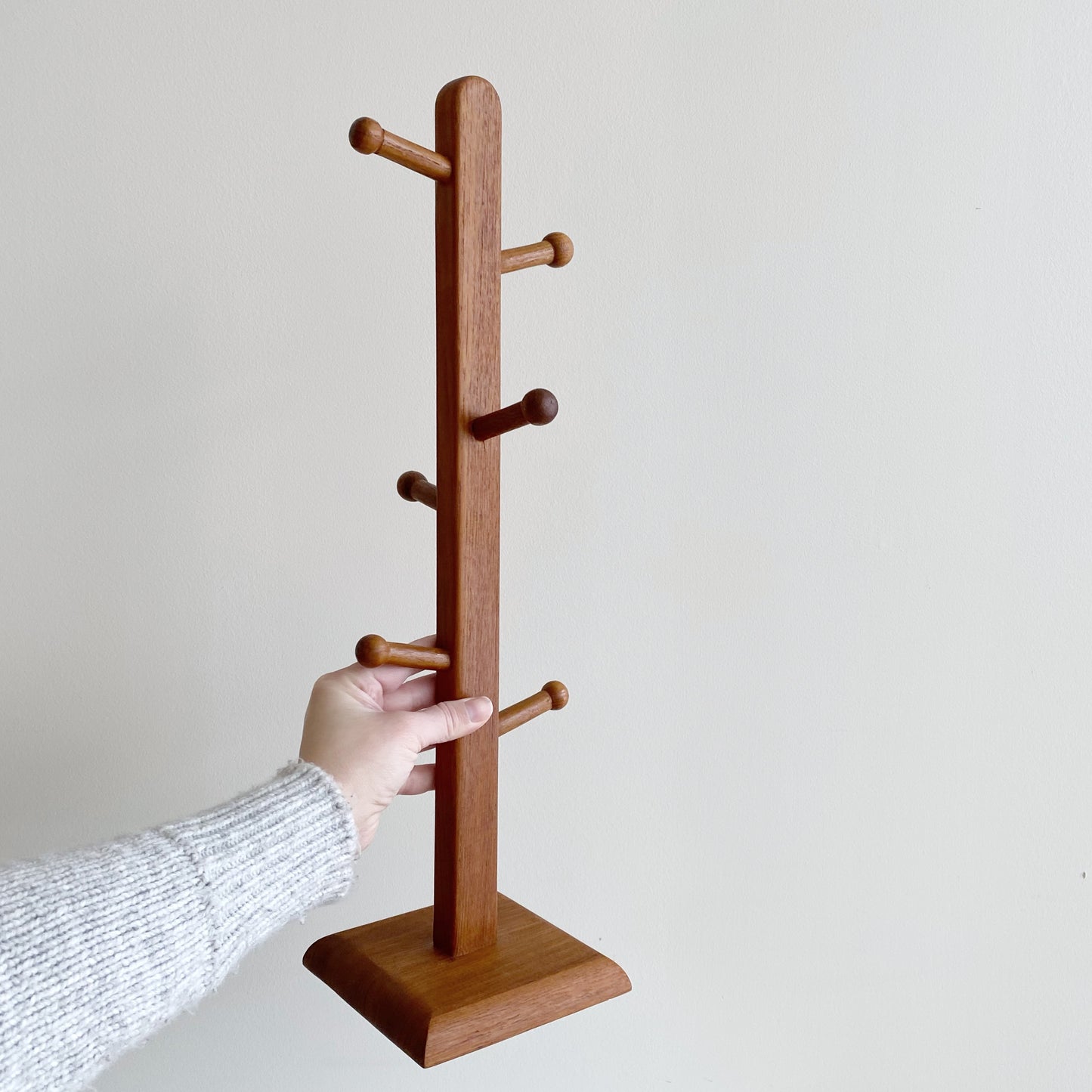 Vintage Teak Organizer / Mug Holder