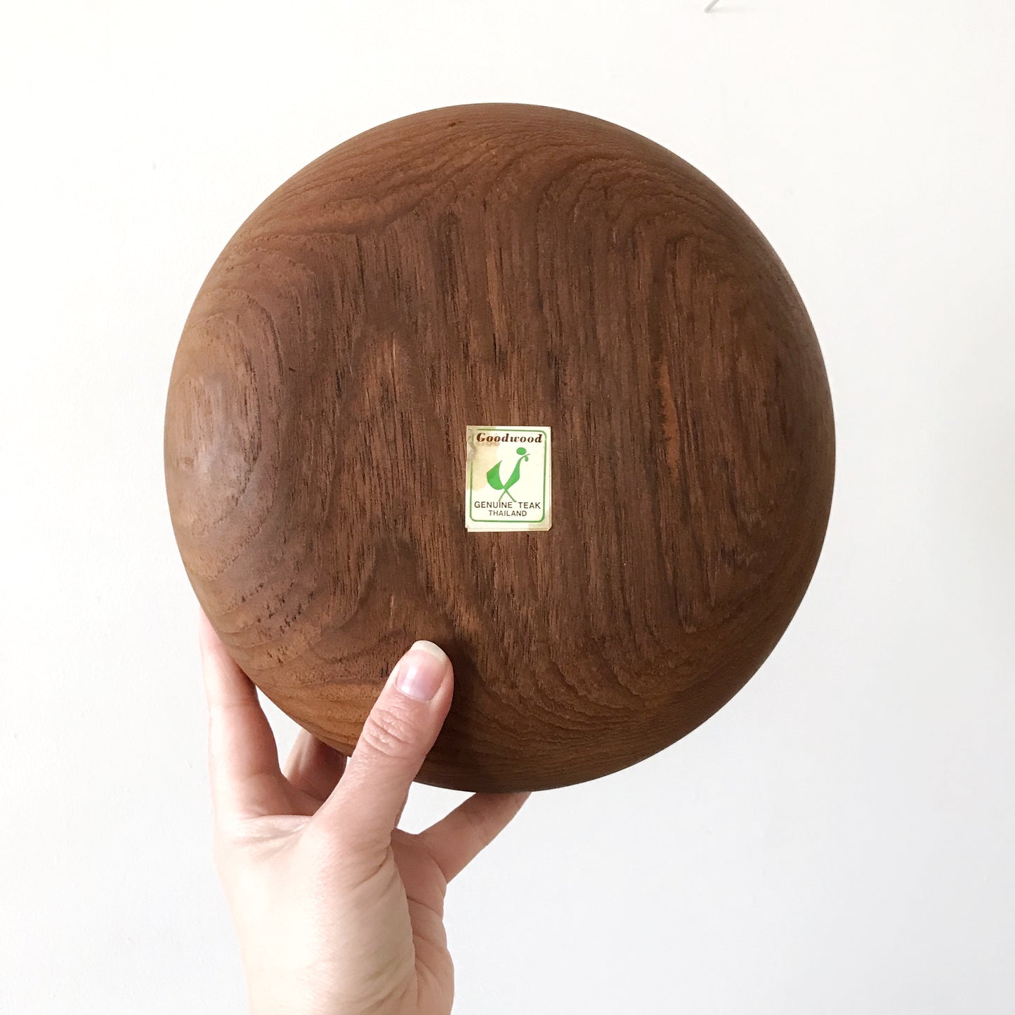 MCM Turned Wood Serving Bowl