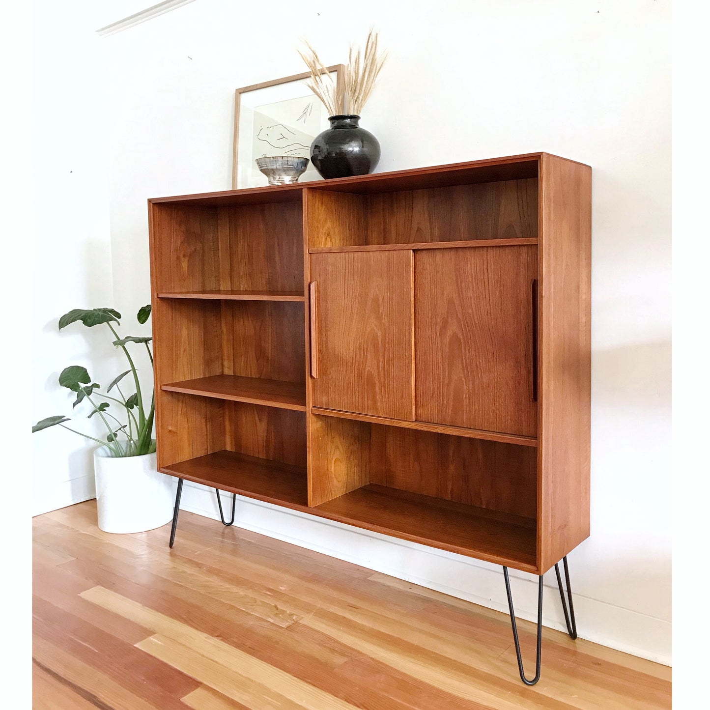 Large Mid-Century Danish Modern Shelving Unit