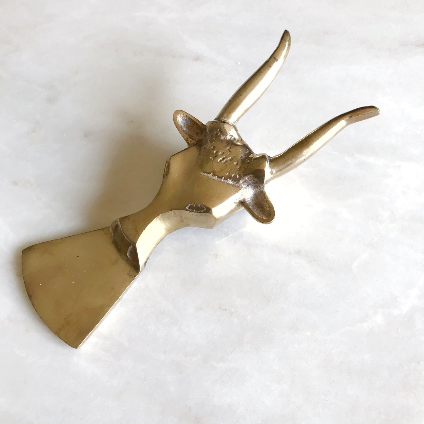 Vintage Brass Bull Bootjack / Boot Jack