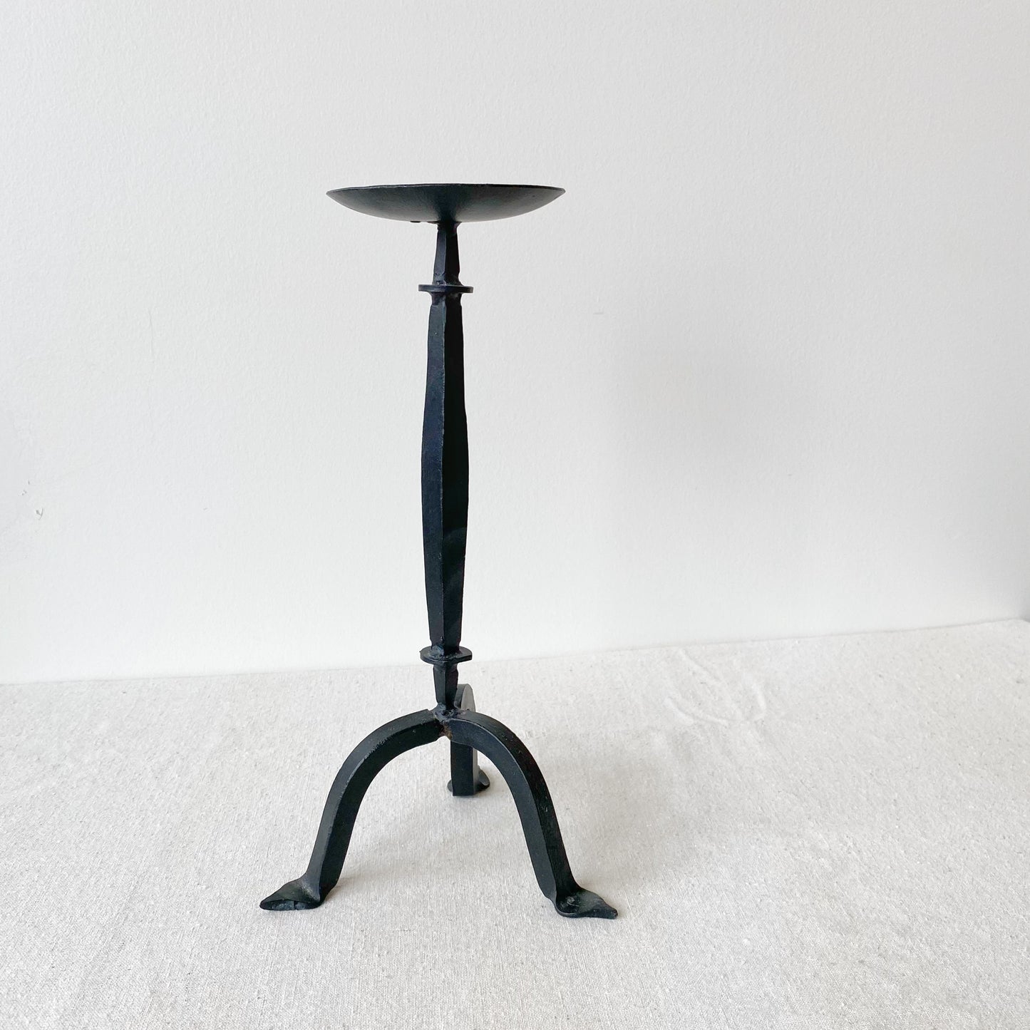 Found Iron Pillar Candle Stand / Tripod