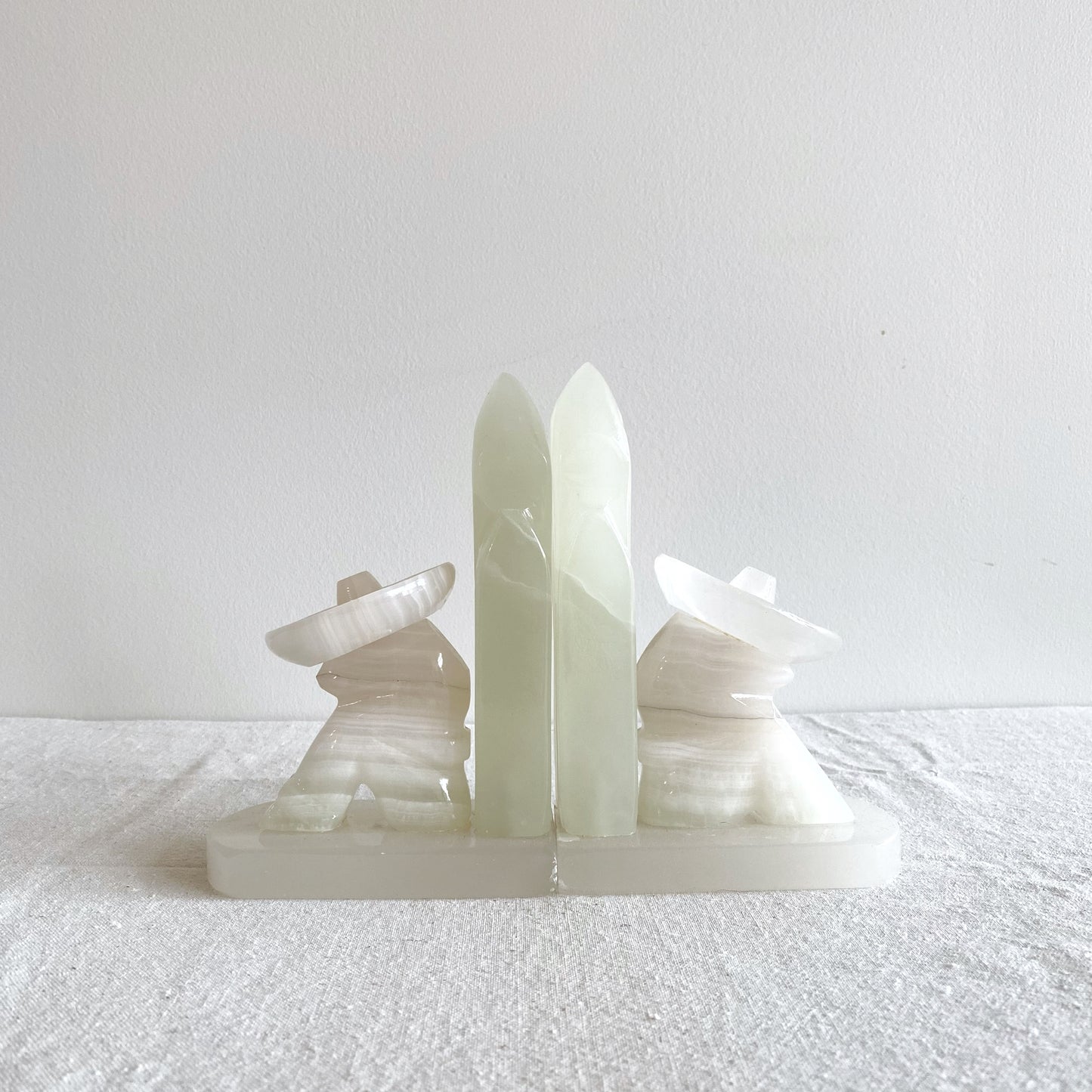 Pair of Large Vintage Onyx Bookends