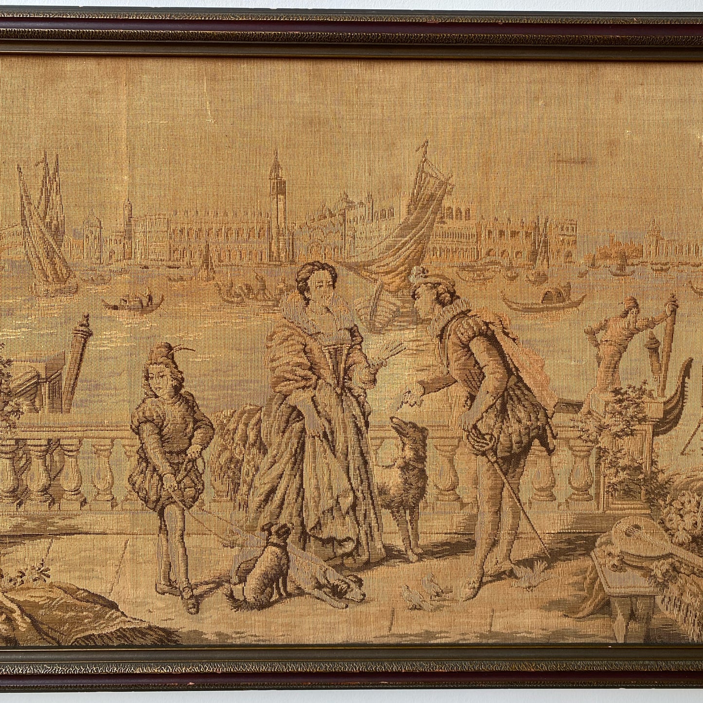 Framed Antique French Tapestry (21.5" x 10")