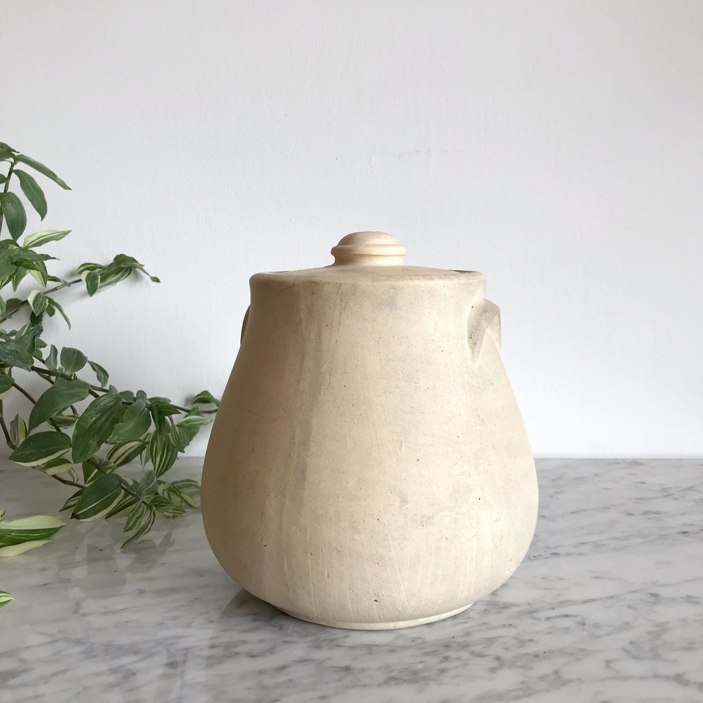Large Vintage Clay Canister
