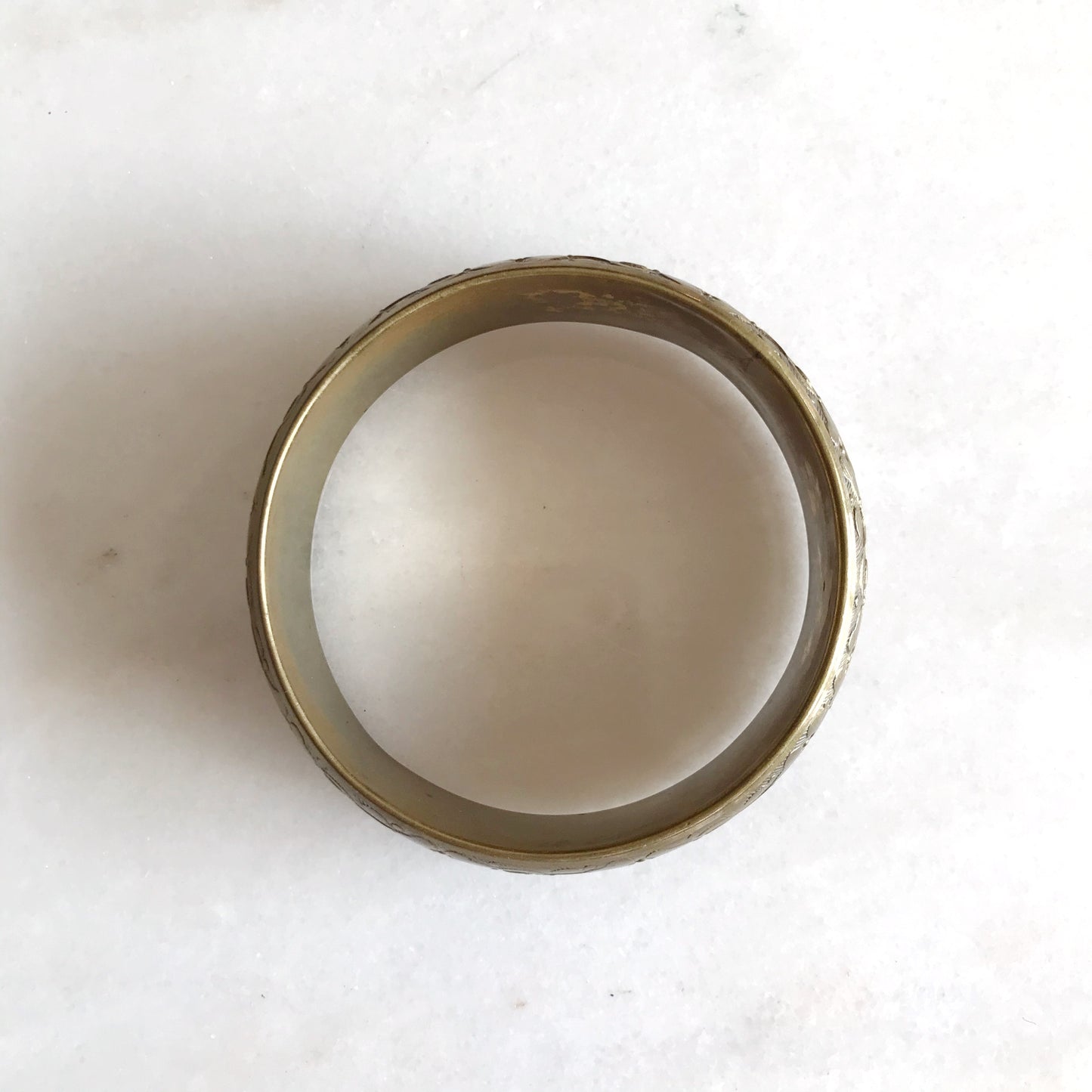 Vintage Textured Brass Cuff Bracelet