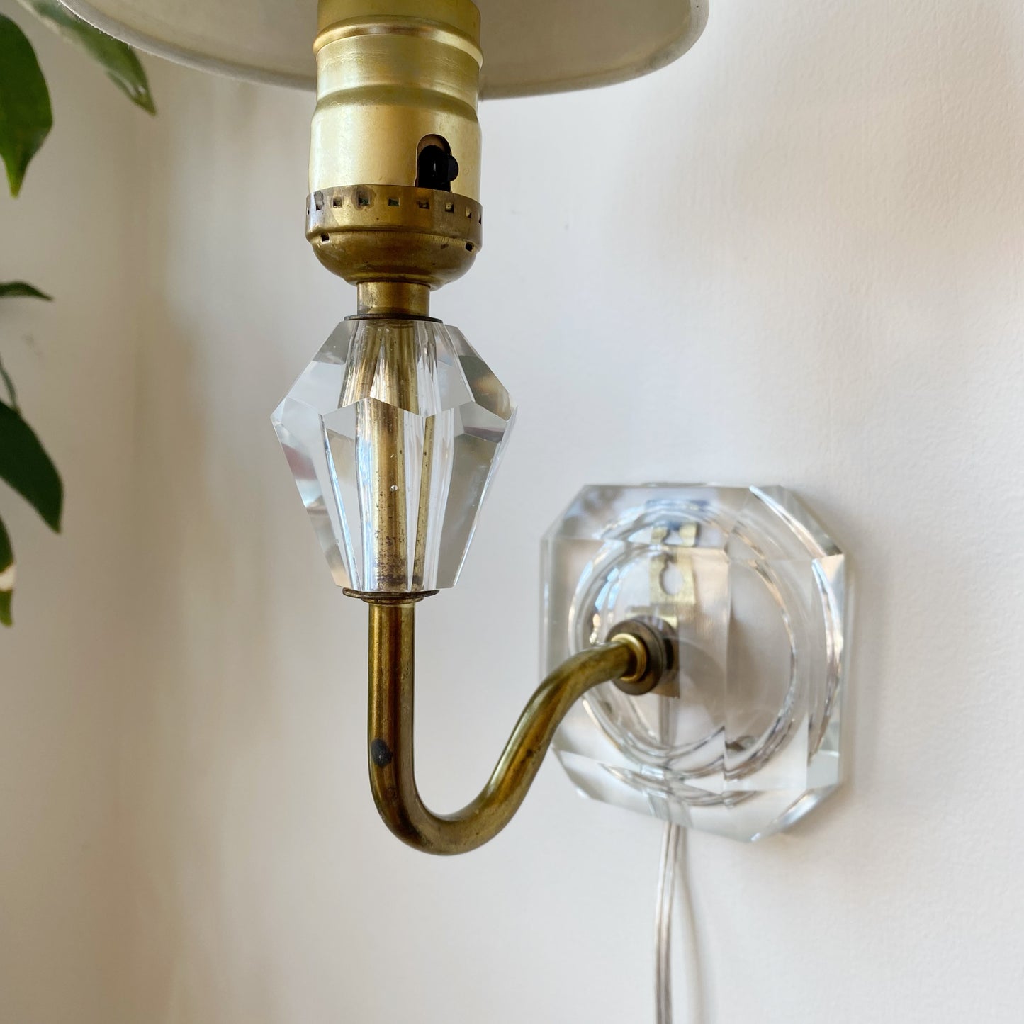Vintage Crystal Wall Sconce Lamp