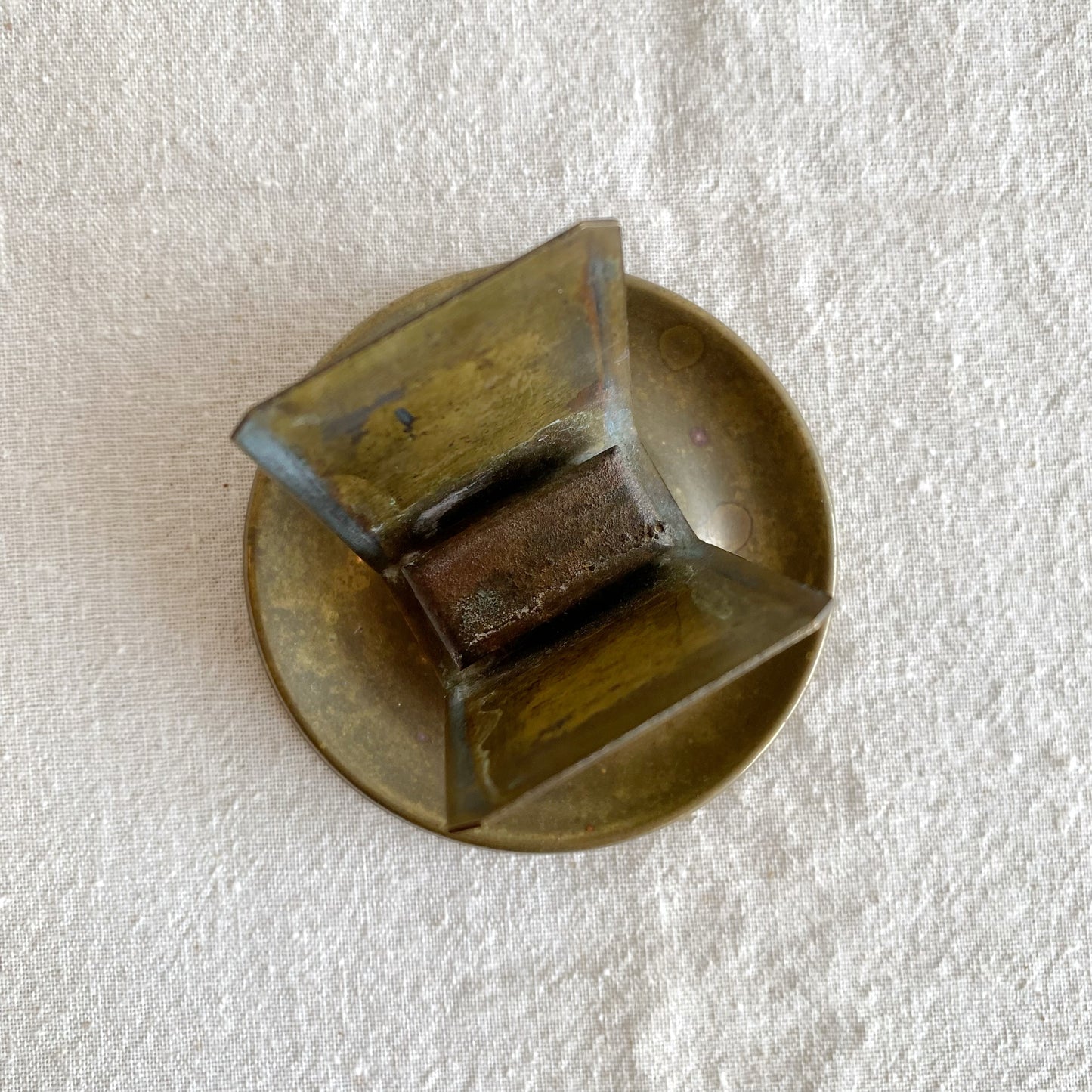 Vintage Brass Matchbox Holder with Tray