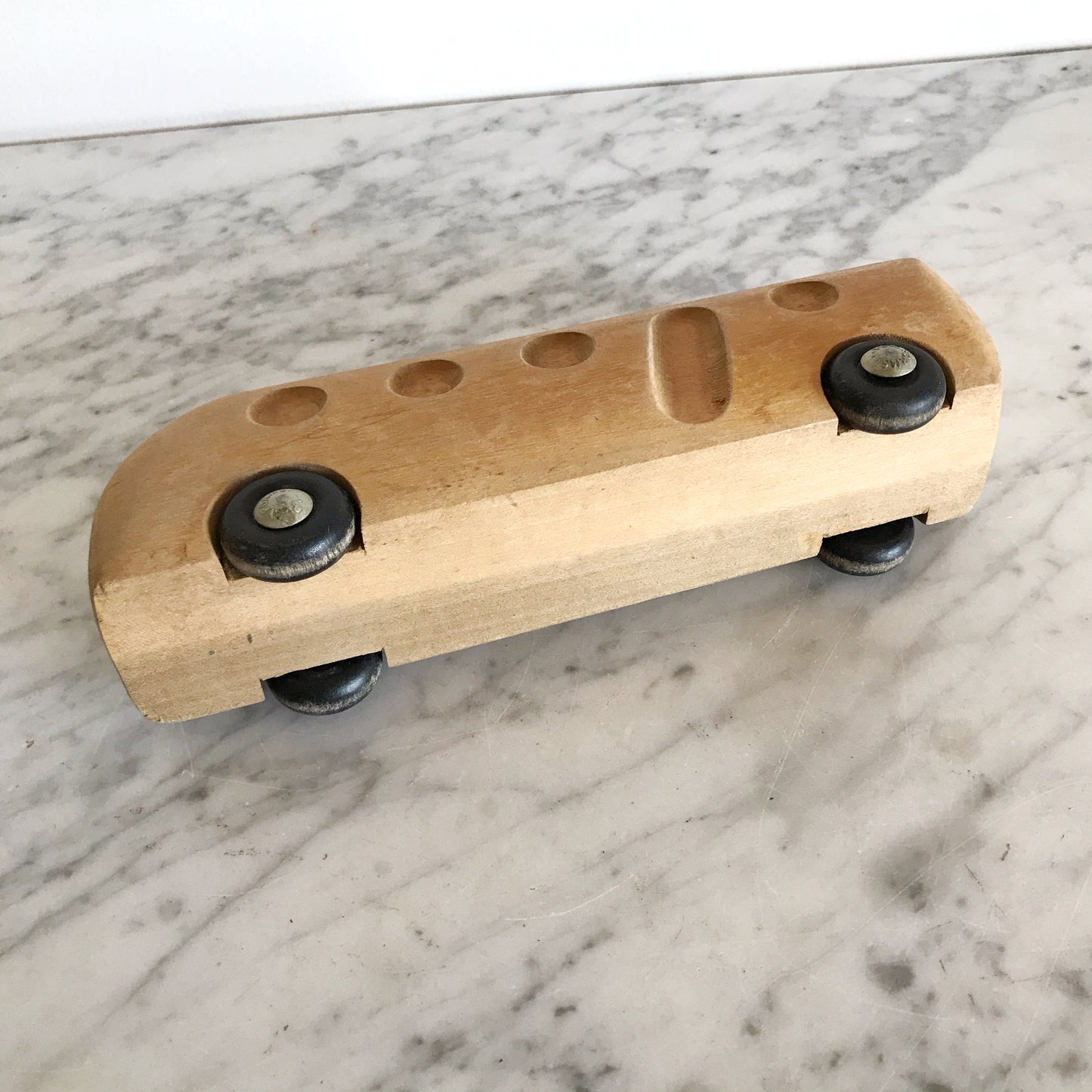 Vintage Sculptural Wood Bus, Antonio Vitali PLAYFORMS