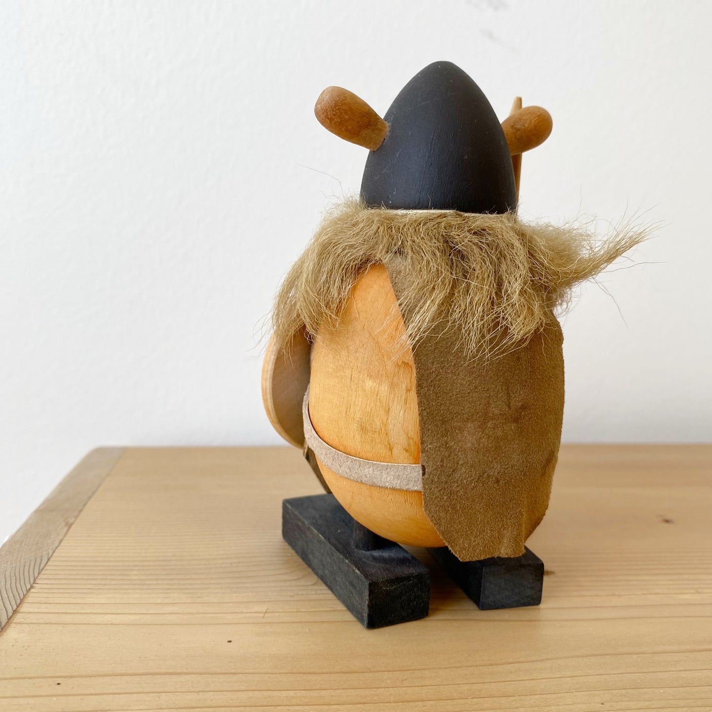 Vintage Wooden Viking Figurine, Sweden