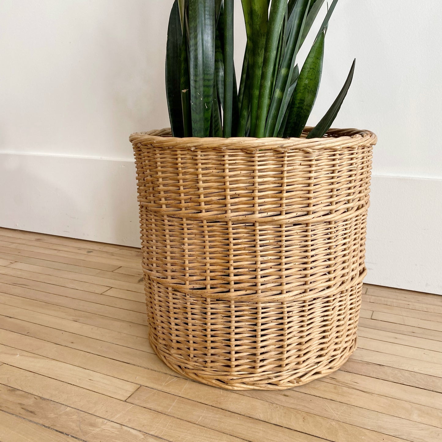 Found Vintage XL Wicker Basket