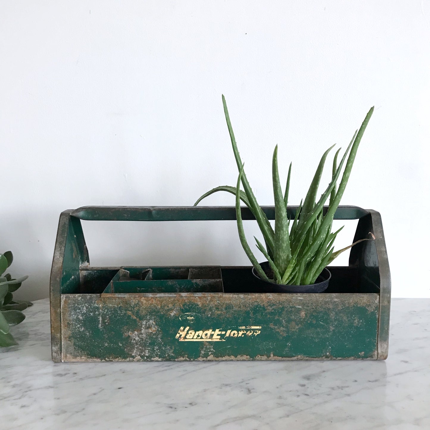 Vintage Industrial Metal Toolbox