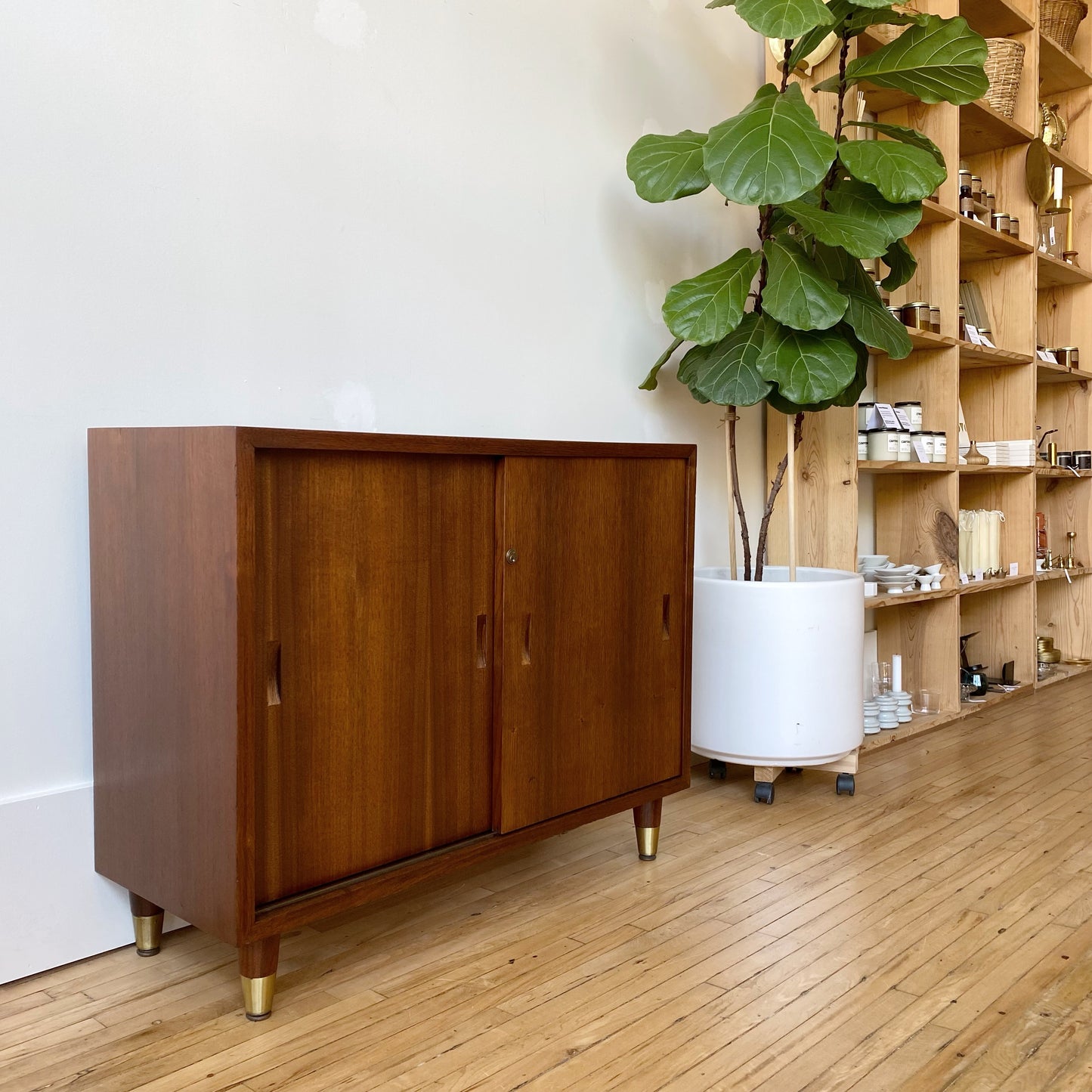 Petite Vintage MCM Storage Cabinet, Restored