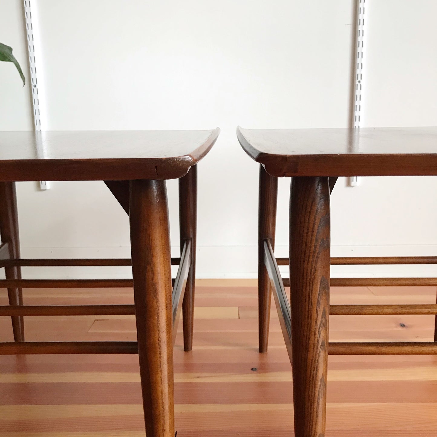 PAIR of Vintage Walnut End Tables, Leo Jiranek for Bassett
