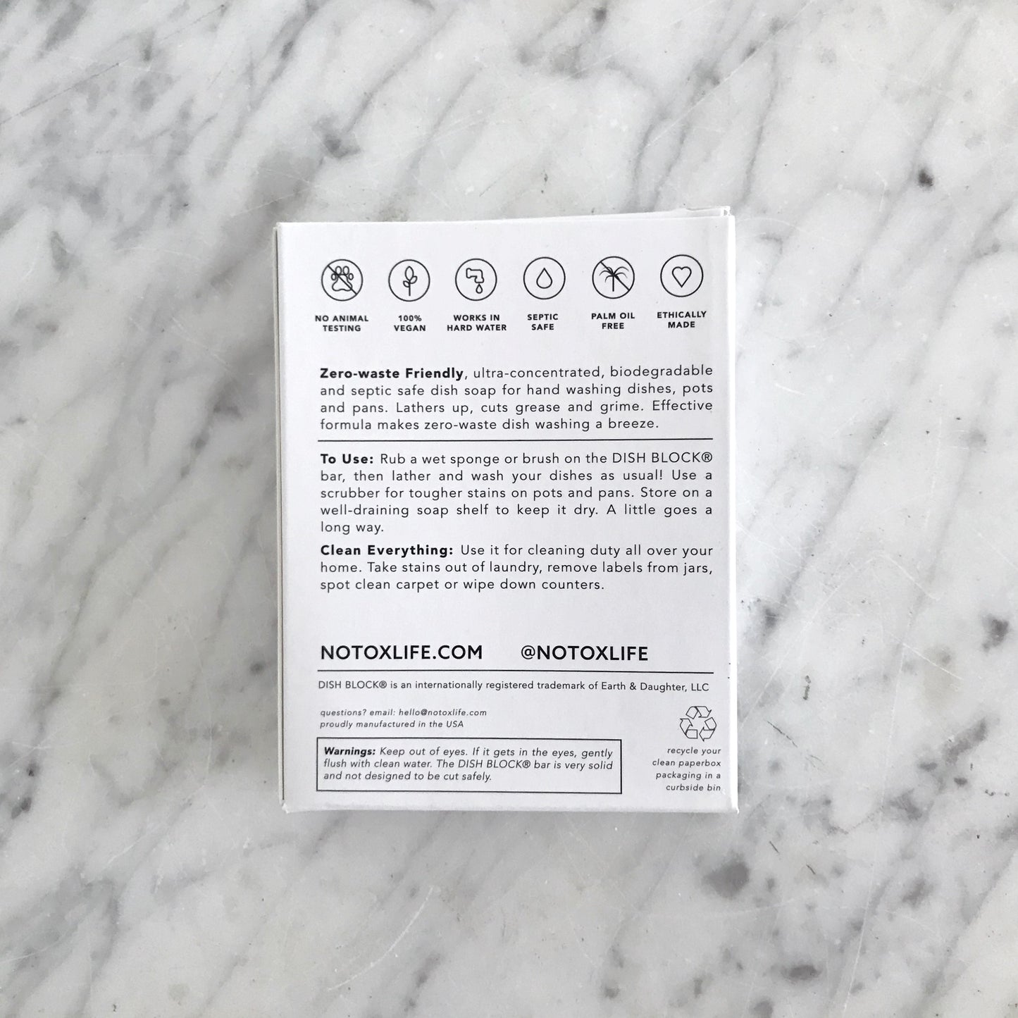 No Tox Life Zero Waste Dishwashing Bar, 6 oz