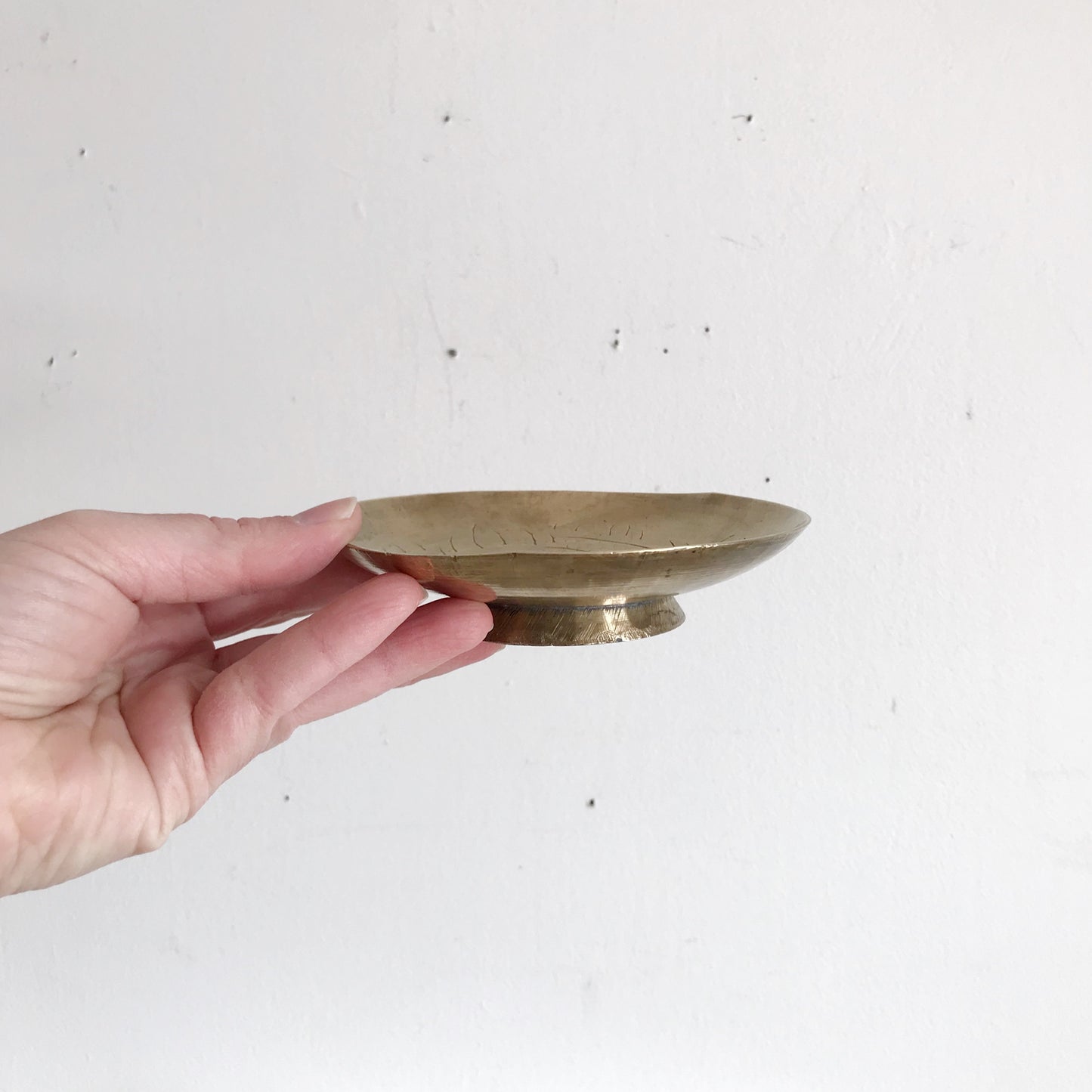 Vintage Etched Brass Dragon Dish