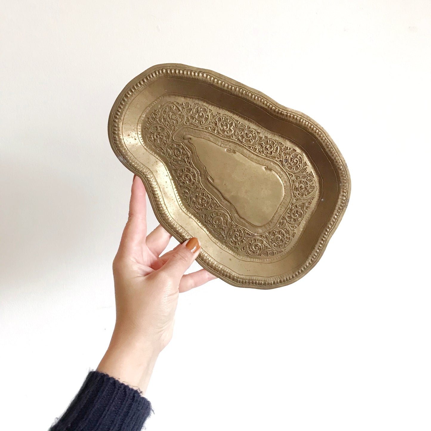Vintage Asymmetrical Brass Tray