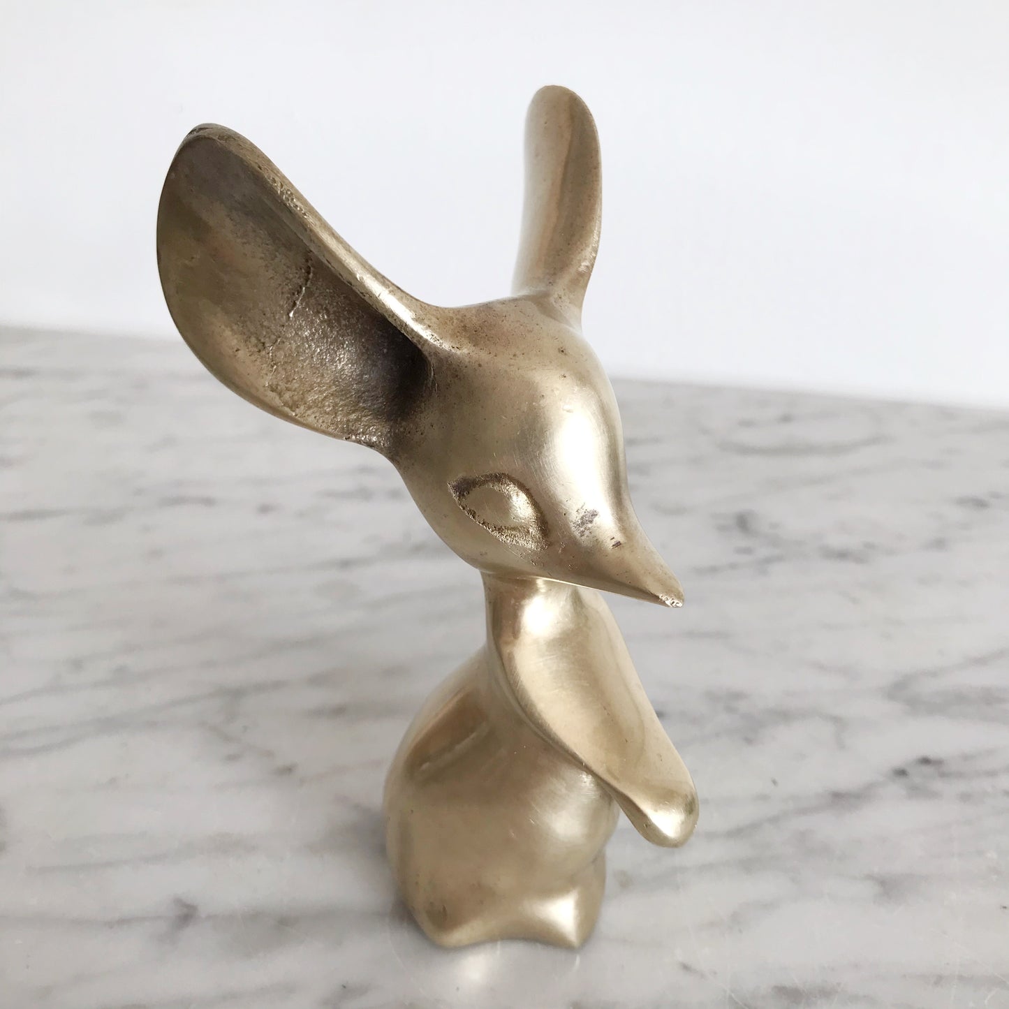 Vintage Brass Mouse, 5”