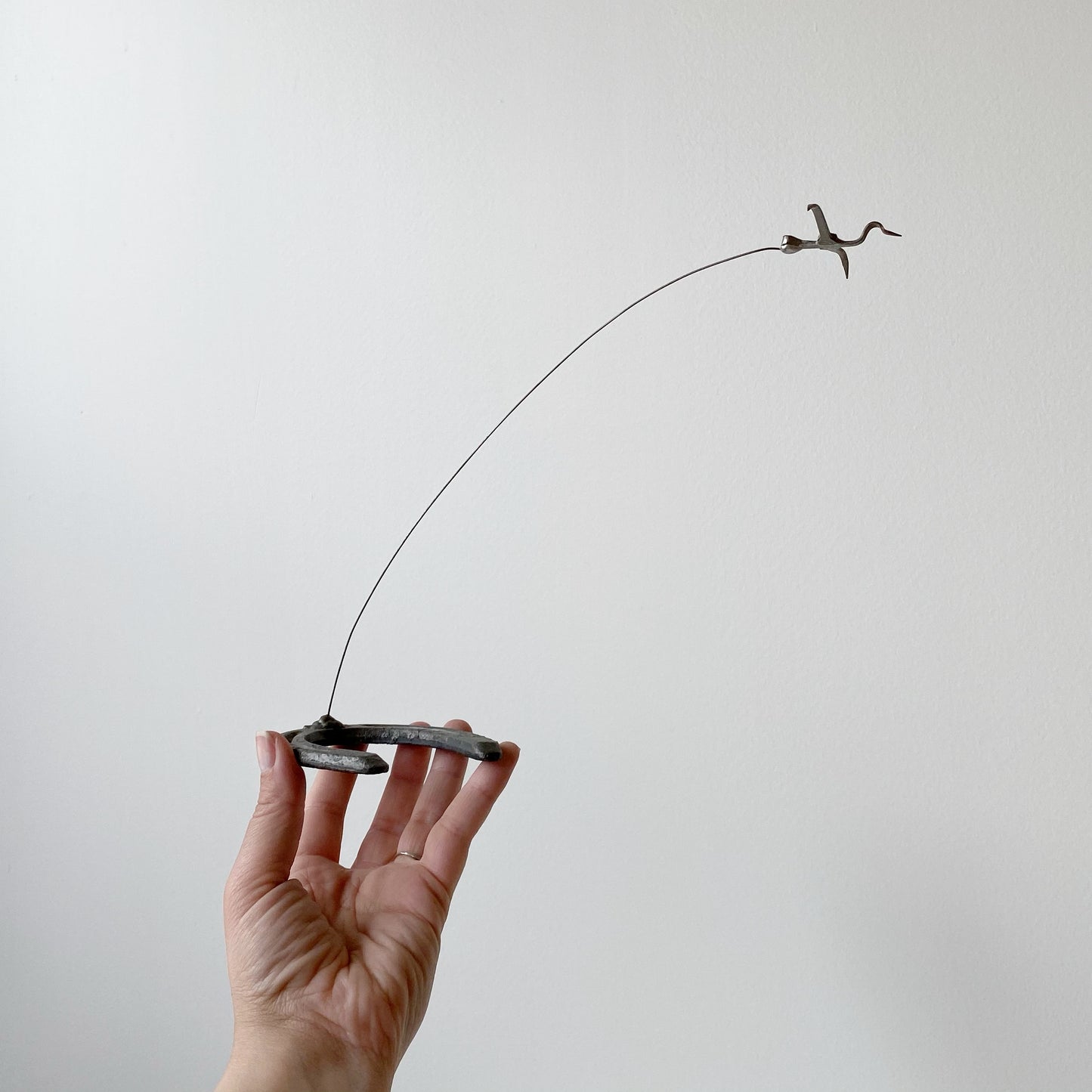 Vintage Bird on Wire Sculpture