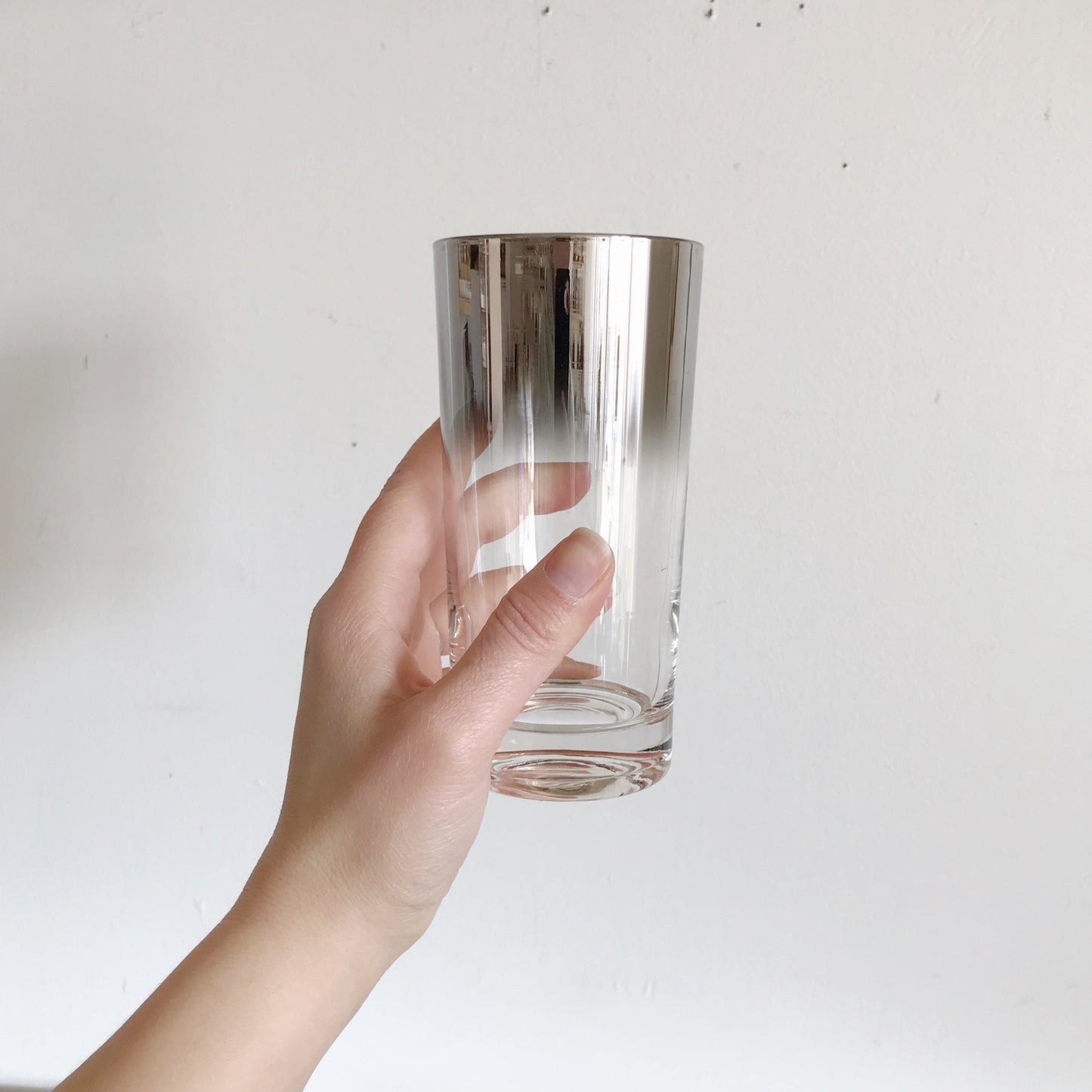 Set of 6 Vintage Silver Ombré Glasses