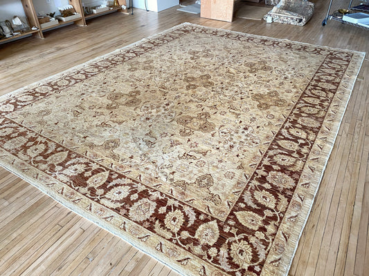 ”EMILY” Hand-knotted Wool Rug, 9 x 12