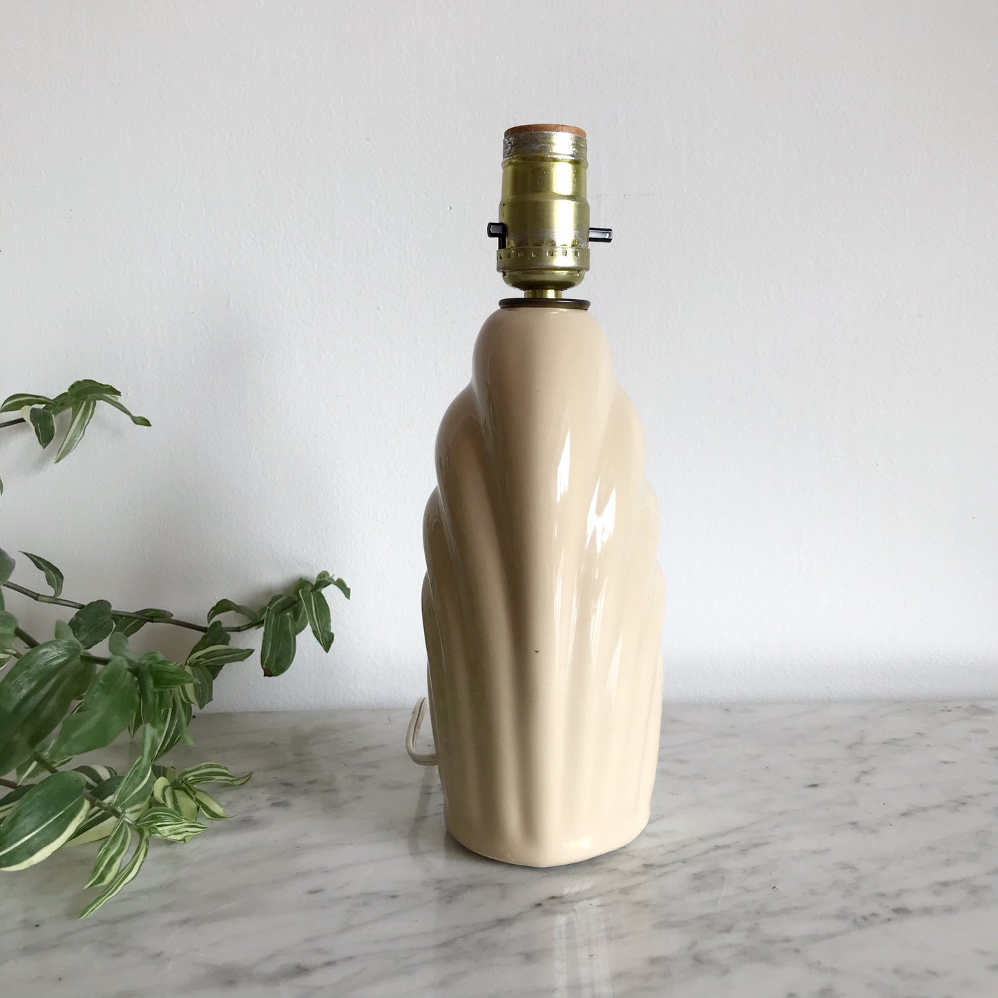Vintage Tan Ceramic "Arches" Lamp Base