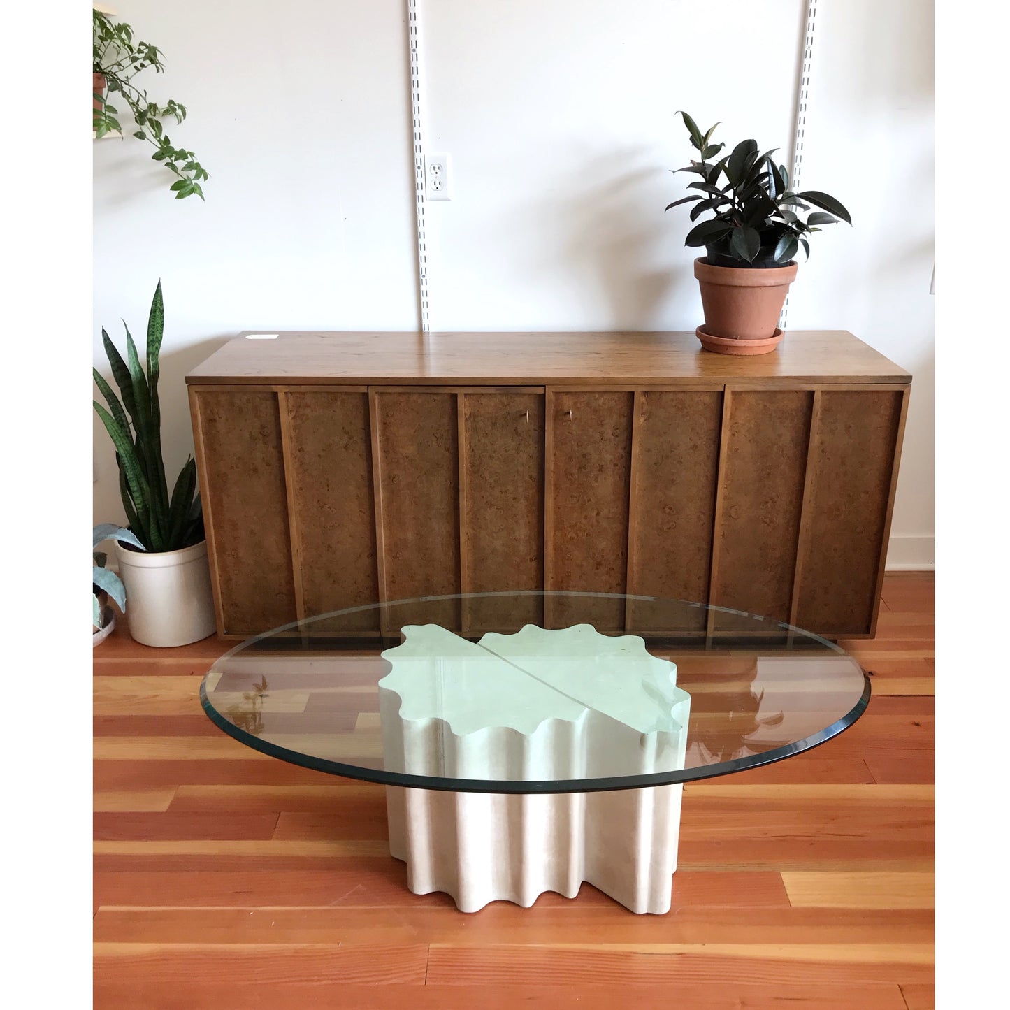 Vintage Sculptural Faux-Stone Coffee Table