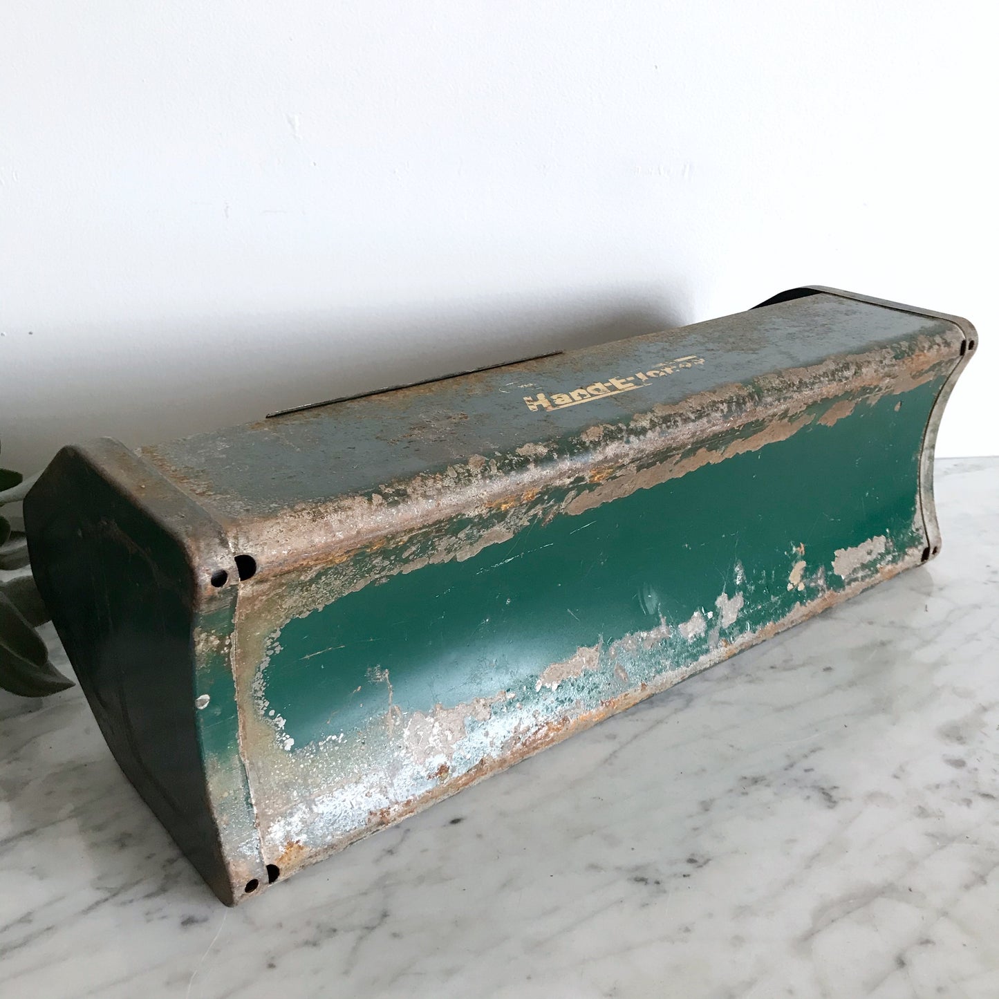 Vintage Industrial Metal Toolbox