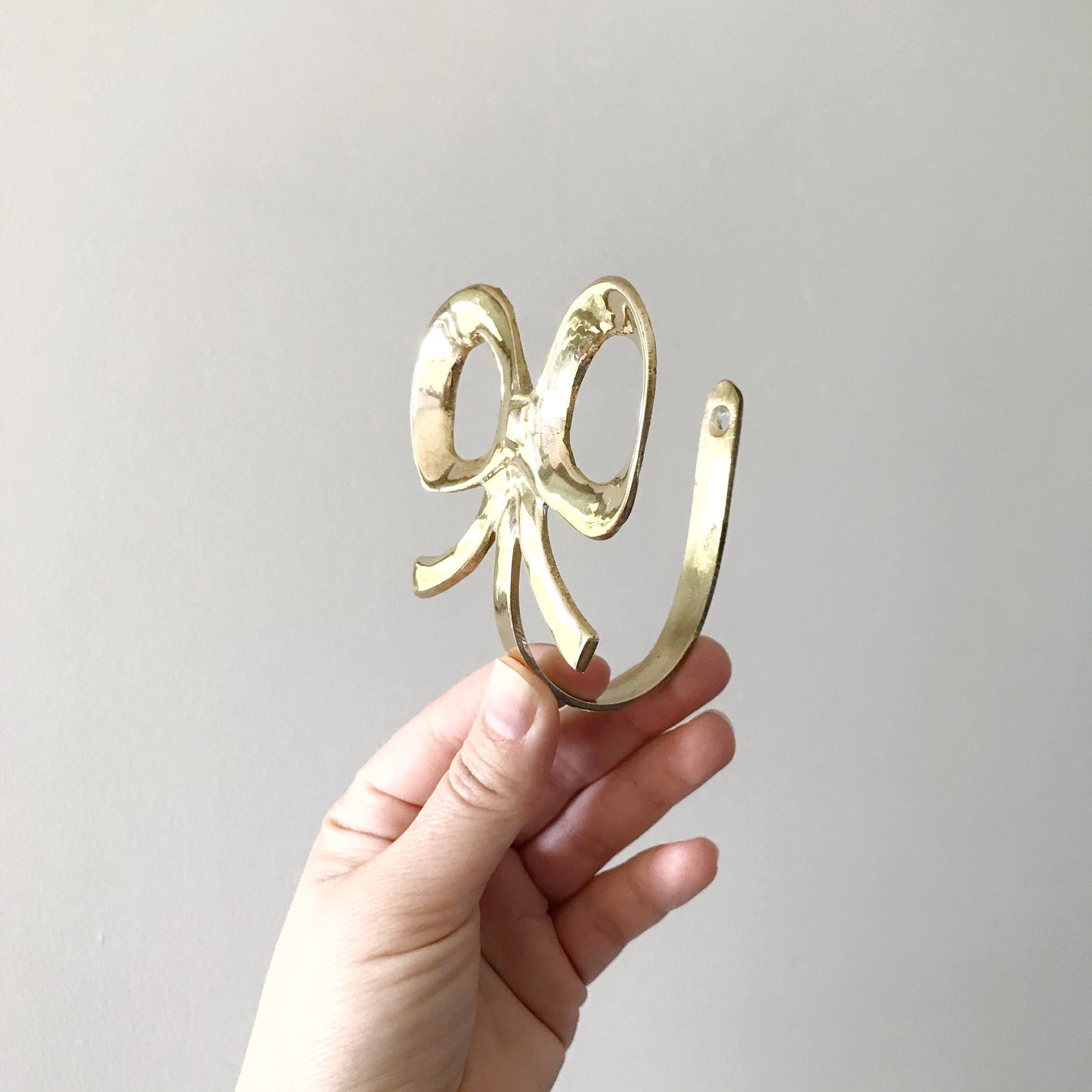 Vintage Brass Bow Hook