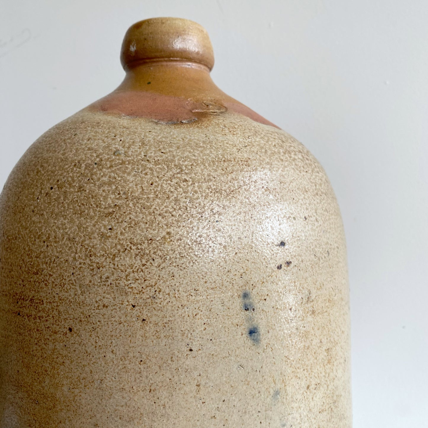 Giant Antique Salt Glaze Stoneware Jug, 15"