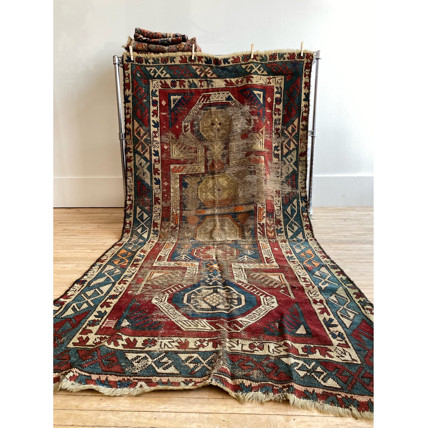 Antique Hand-knotted Persian Rug (7' 6" x 3' 7.75")