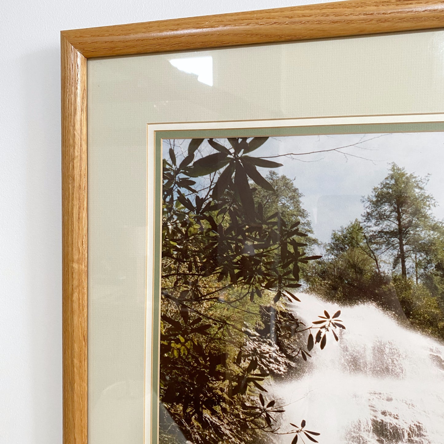 Large-scale Vintage Waterfall Photograph (23x27)