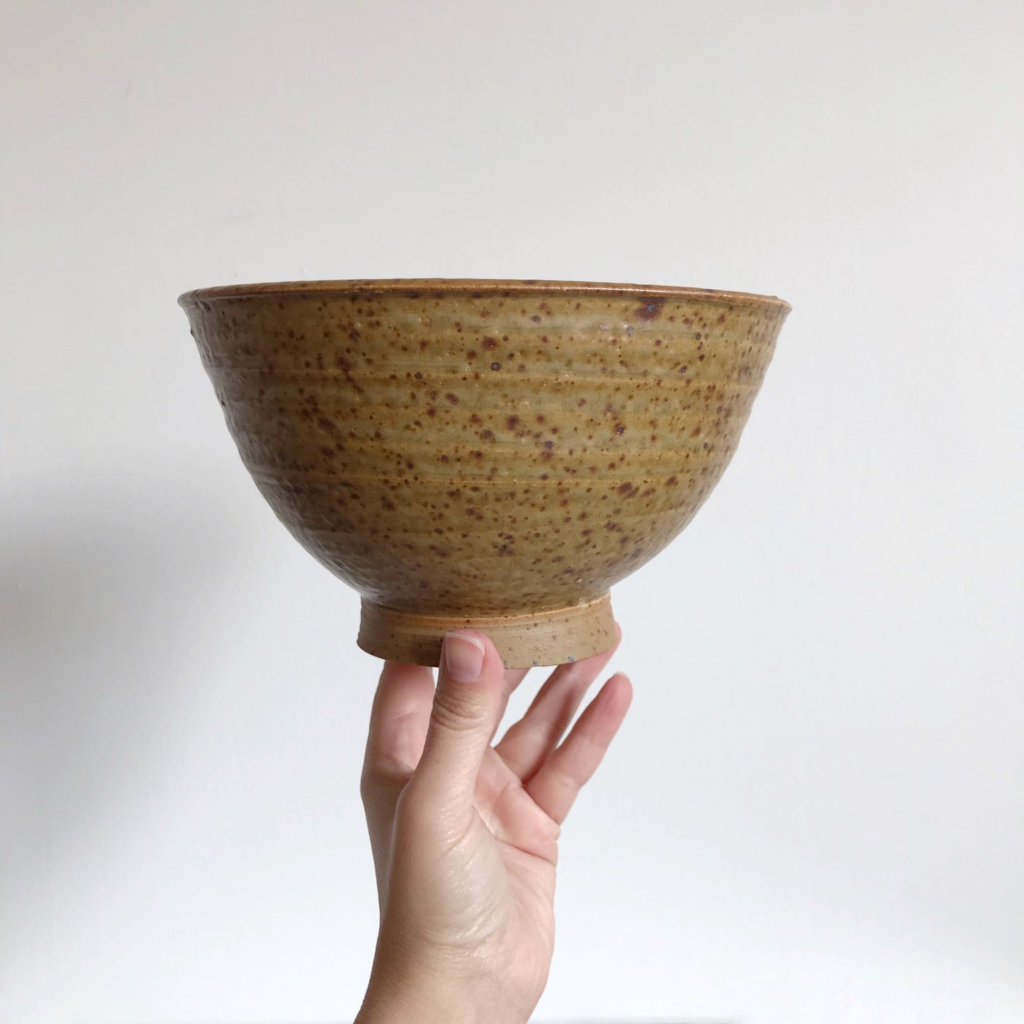 Vintage Pottery Fruit Bowl, 8”