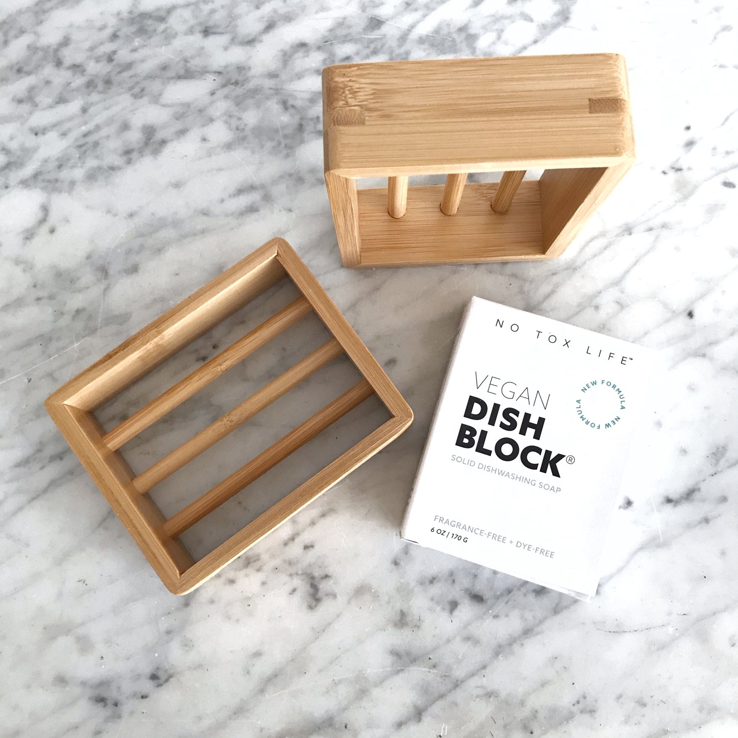 Natural Bamboo Soap Dish / Drying Shelf