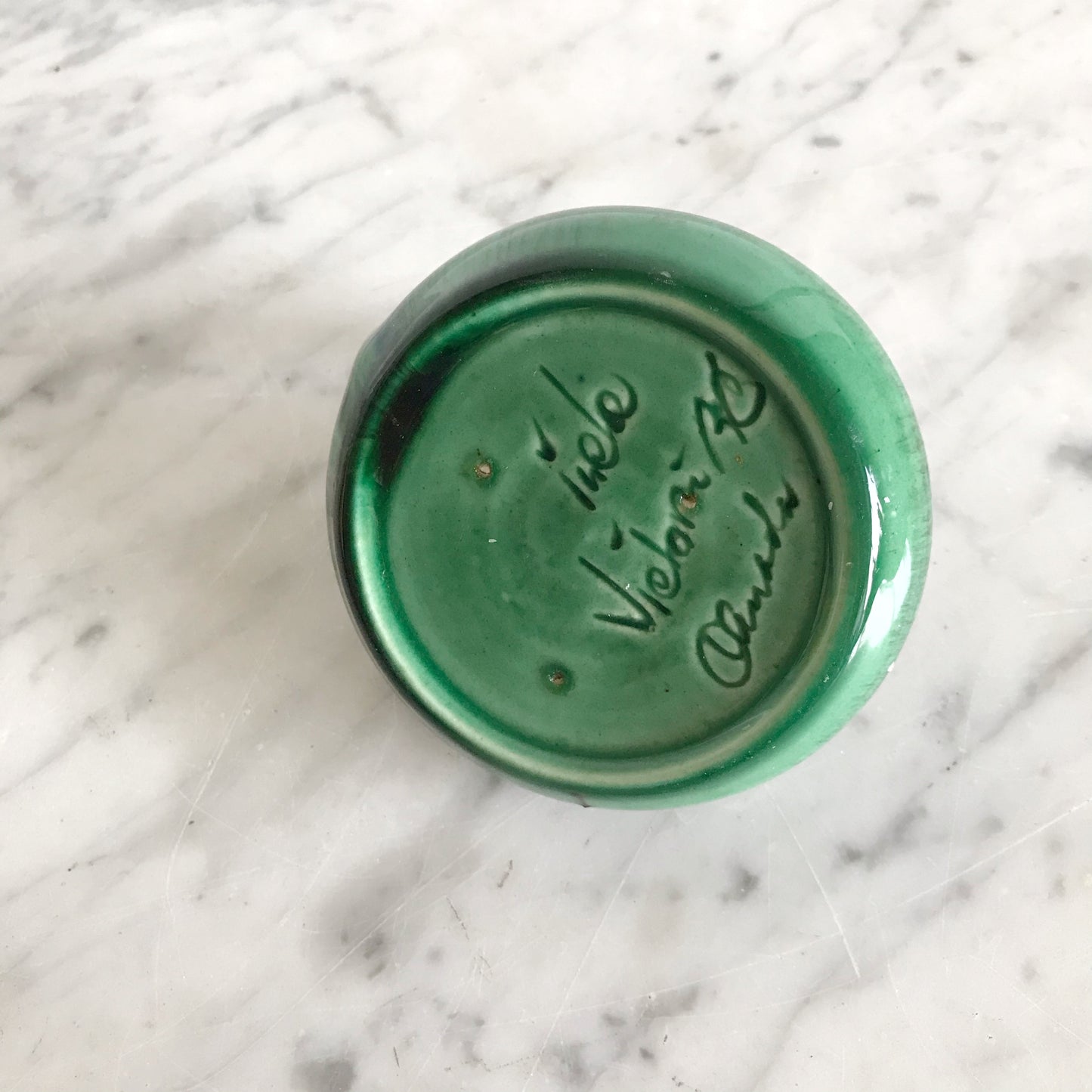 Green Ceramic Candle Holder, Canada