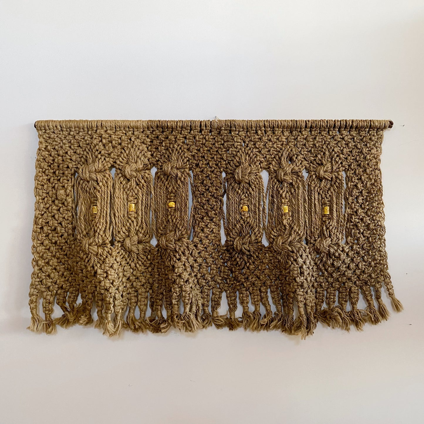 X-Large Vintage Macrame Wall Hanging (4' x 2'3")