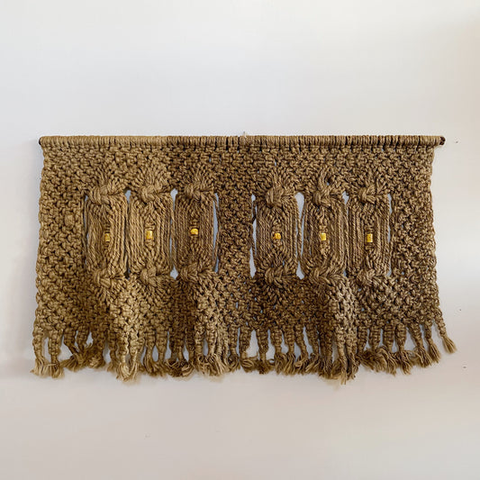X-Large Vintage Macrame Wall Hanging (4' x 2'3")