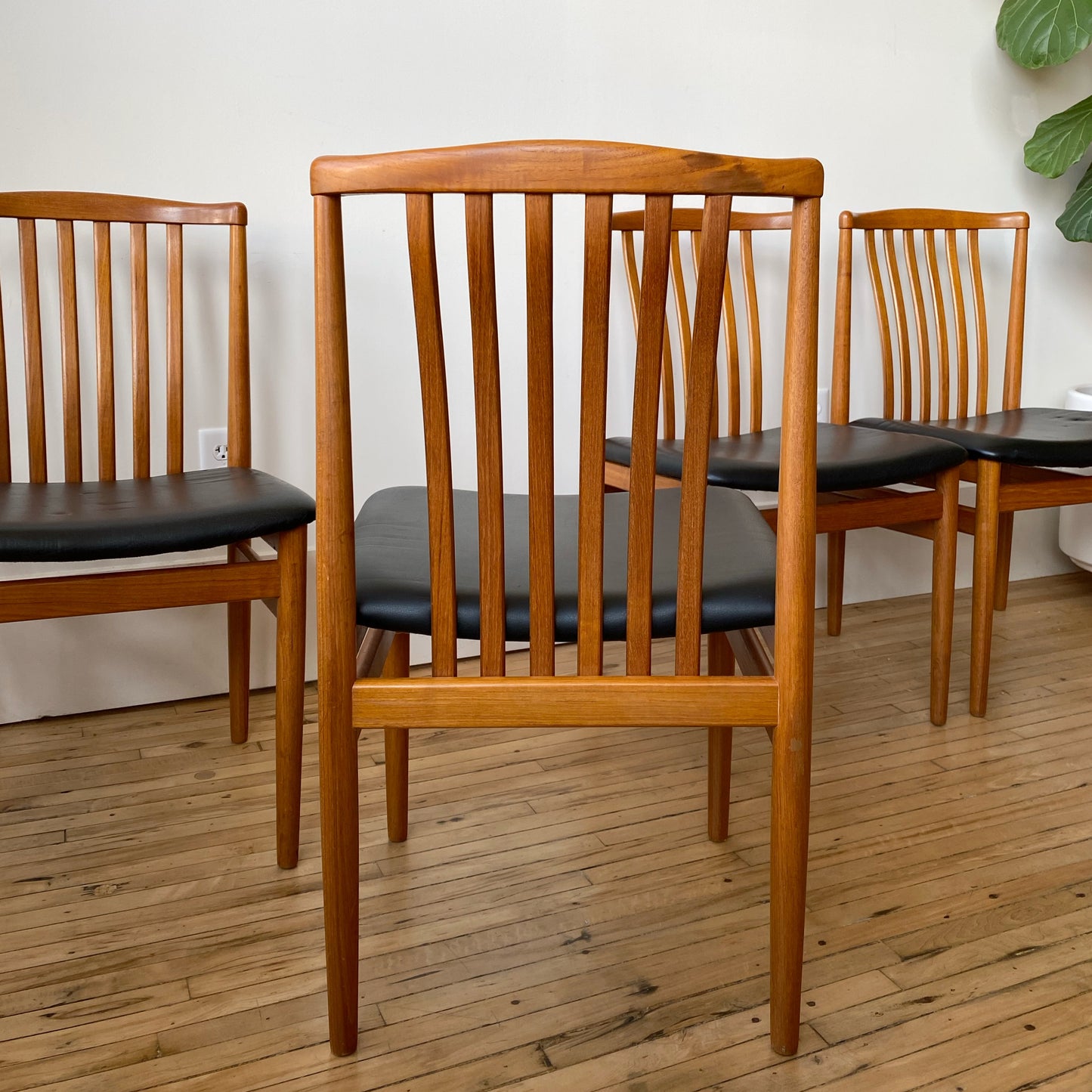 S/6 Vintage Danish Teak Dining Chairs