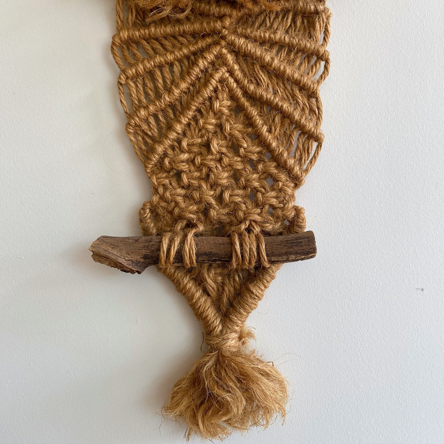 Large Vintage Woven Macrame Owl