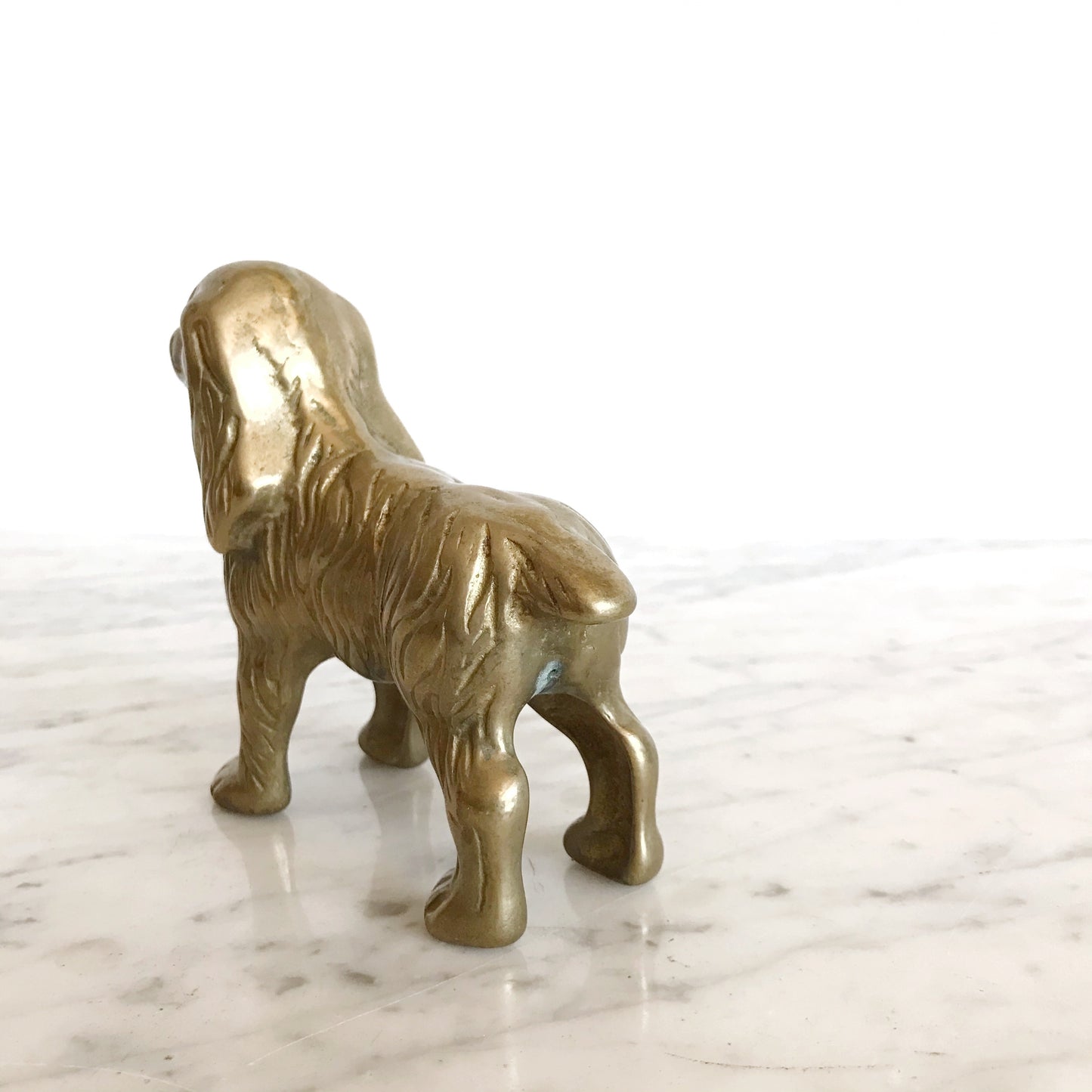 Vintage Brass Spaniel / Dog