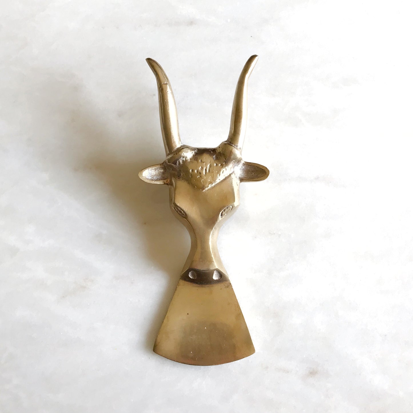 Vintage Brass Bull Bootjack / Boot Jack