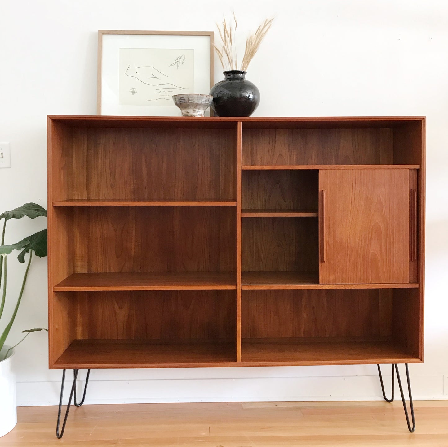 Large Mid-Century Danish Modern Shelving Unit