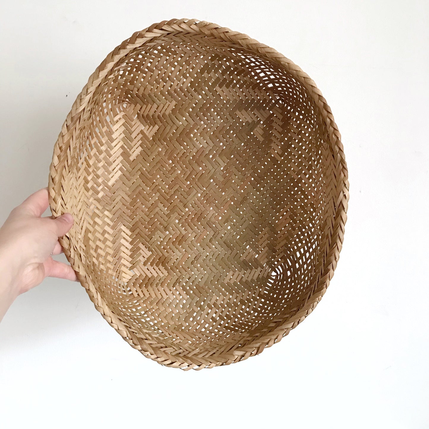 Wicker Basket with Squared Bottom