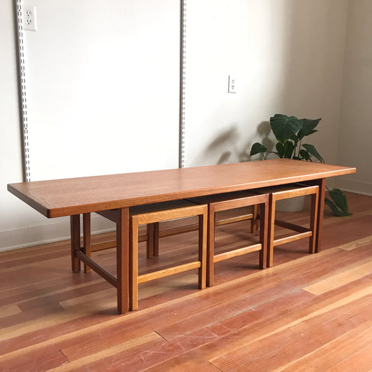 1960’s Swedish Teak Nesting Coffee Table Set
