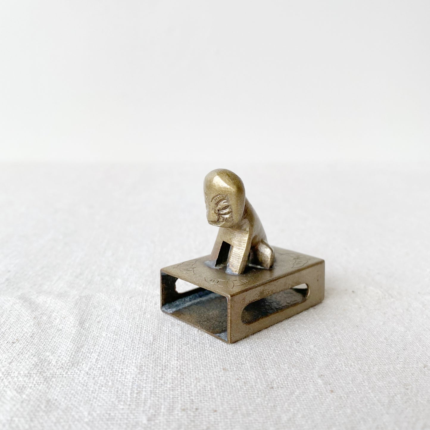 Vintage Brass Matchbox Holder
