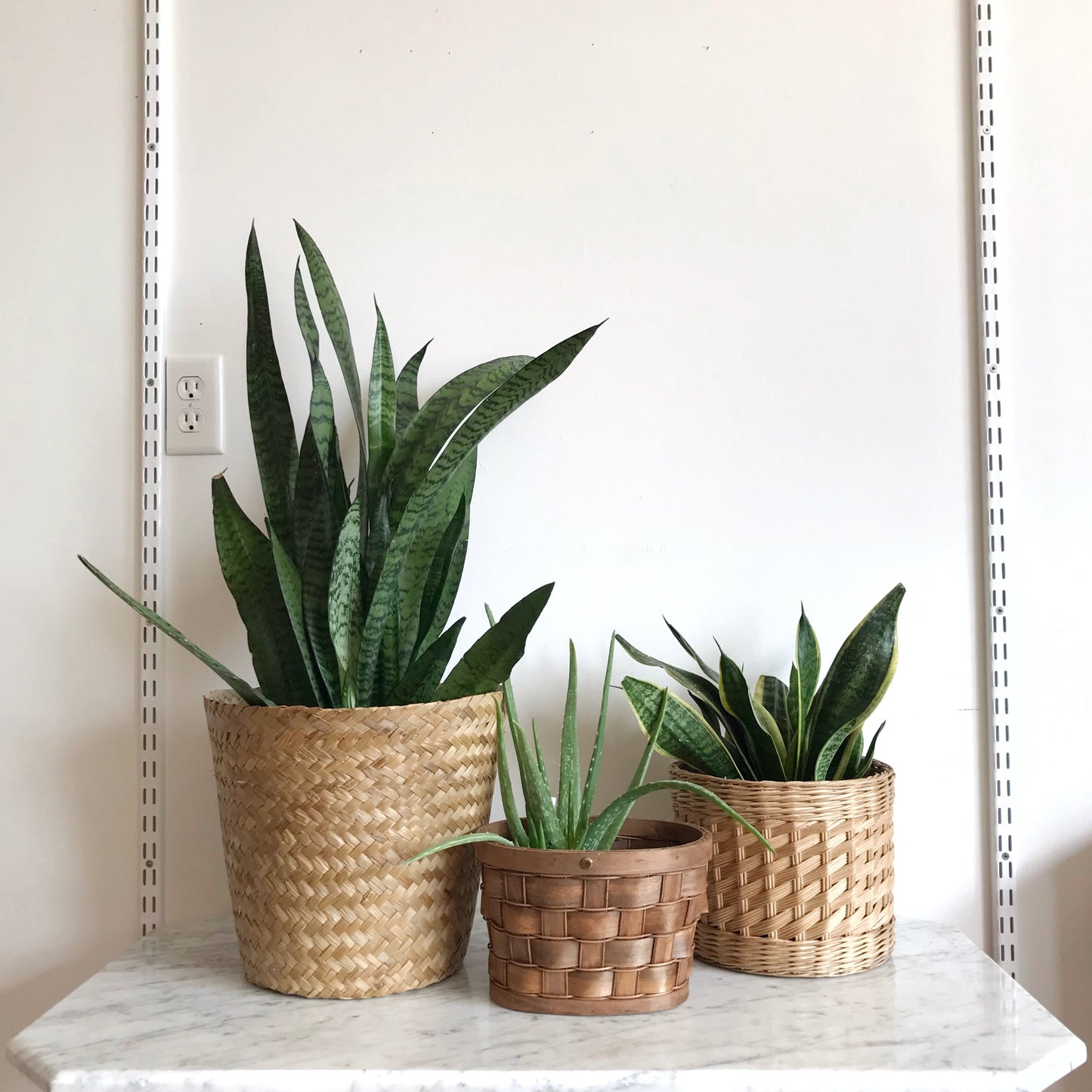 Vintage Wicker Plant Basket