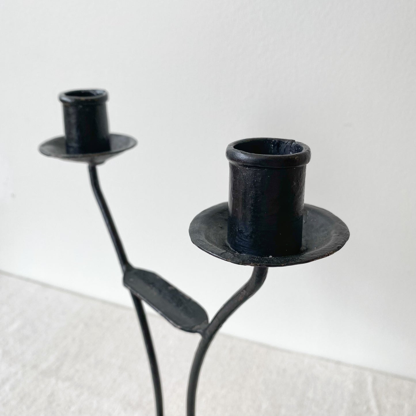 Vintage Handcrafted Candleholder Duo