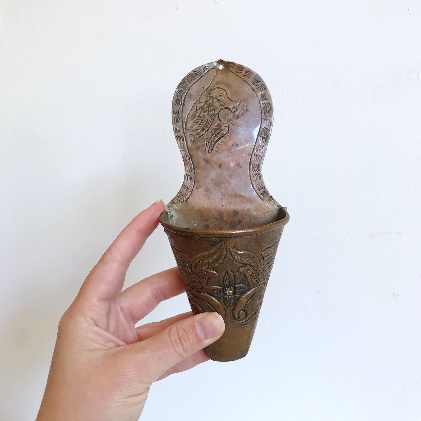 Vintage Copper Wall Pocket