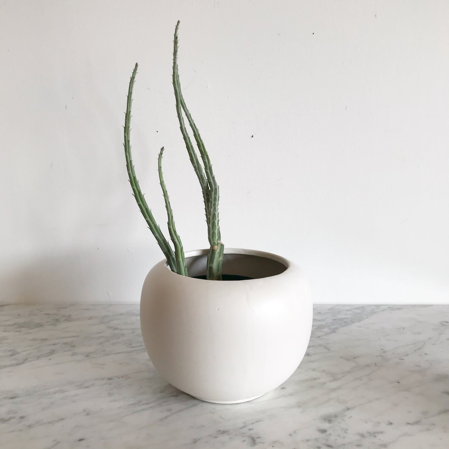 Large Vintage Ceramic Spherical Planter